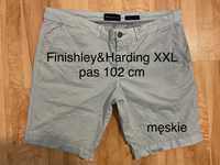 Finishley & Harding 38 XXL seledynowe męskie chinosy spodenki