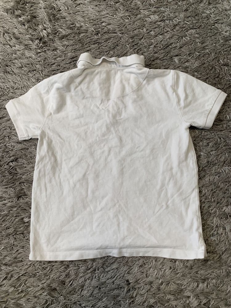 Koszulka polo tshirt dziecięca chłopięca ZARA biała