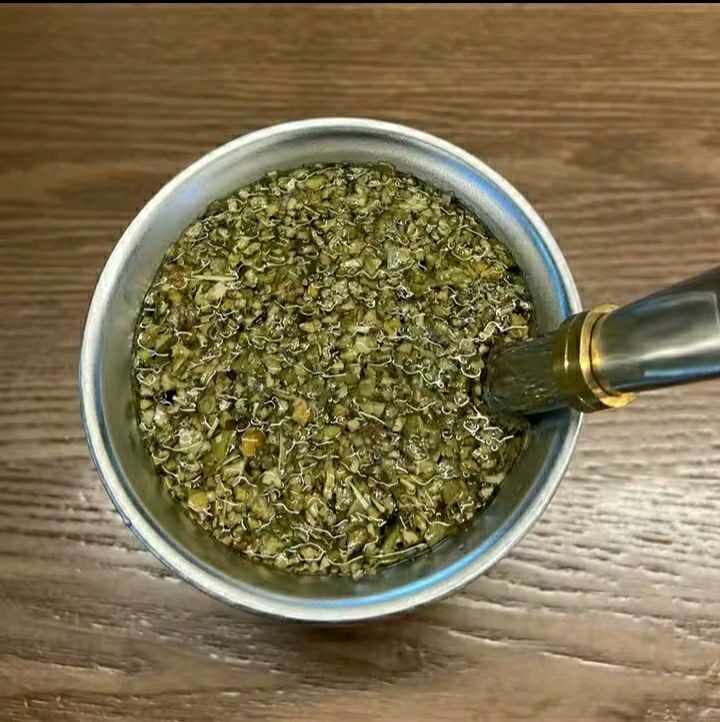 Калабас/Mate/нержавейка 240 мл+ 1 бомбилия+1 щётка.Комлект 600 гр.