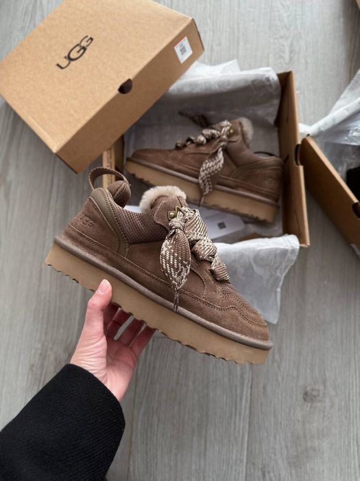 Коричневі угг ловмел, Ugg Lowmel Sneakers Brown, шоколадні угг ловмели