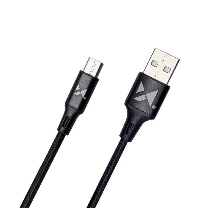 Przewód USB Wozinsky MicroUSB 2,4A 1M Czarny - Szybkie Ładowanie