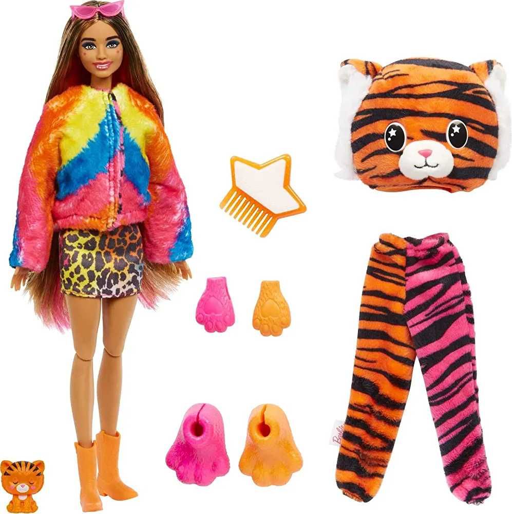 Кукла Barbie русалка , плюшевая тигр, тай-дай, леопадовым принтом