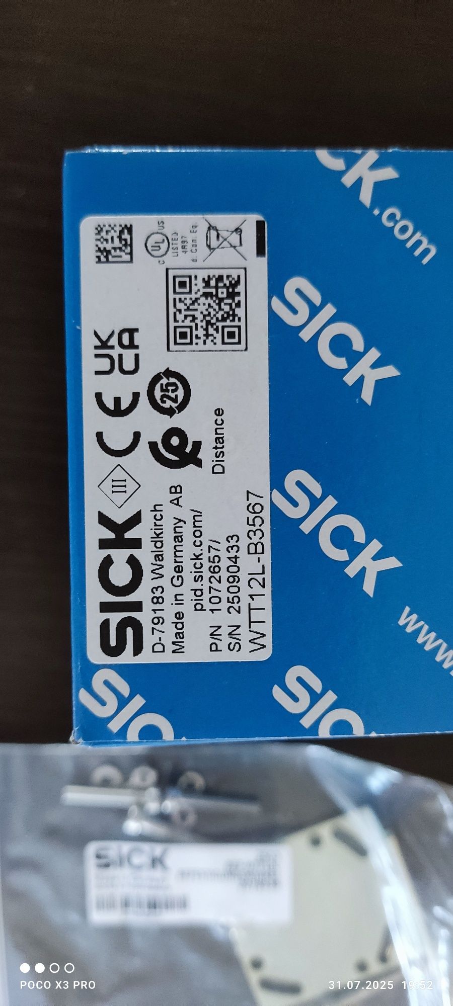 Czujnik optyczny WTT12-B3567 POWERPROX nowy komplet