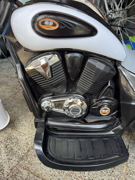 Motor Motocykl Biały dla dzieci Chopper Jak Harley 6v Akumulatorowy