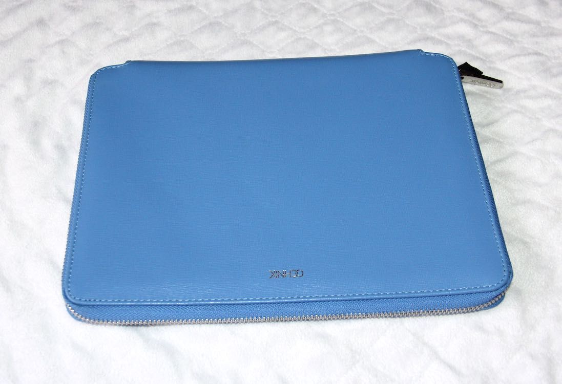 OCHNIK niebieska torebka etui kopertówka skóra laptop pokrowiec