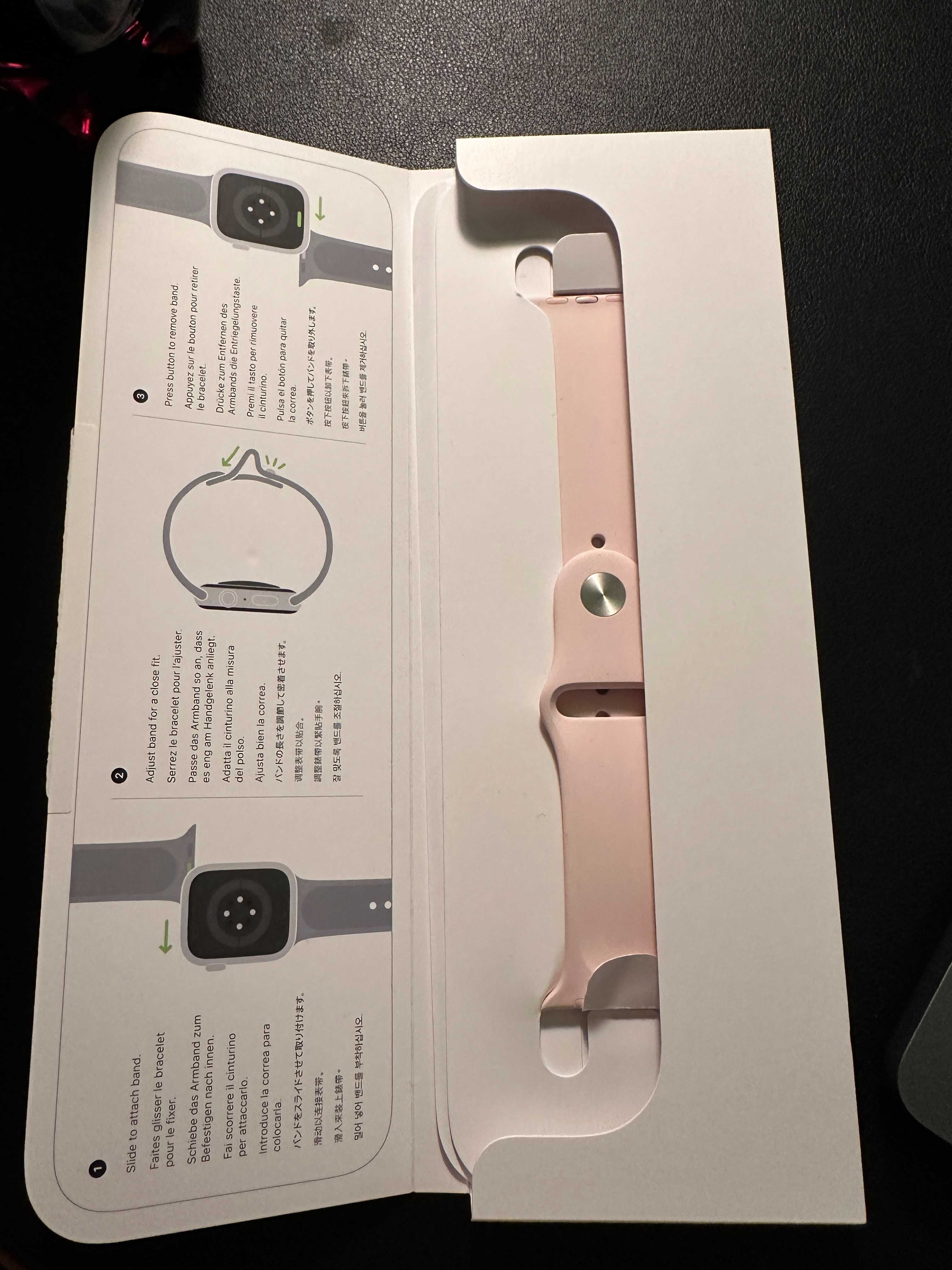 Pasek do Apple Watch (42/44/45/49) M/L Różowy