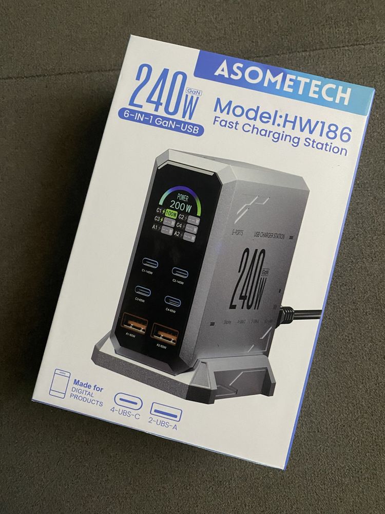 Зарядний пристрій ASOMETECH 240W (загальної потужності)