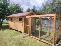 KURNIK 2x4m , Gołębnik, ocieplany z wolierą 2x3