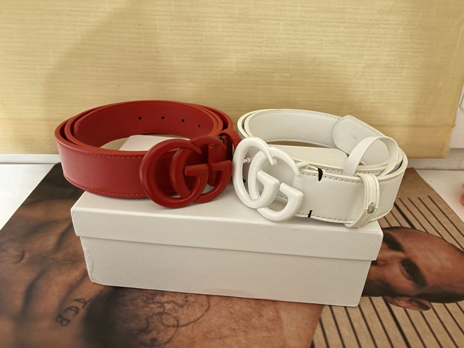 Ремень Gucci red white