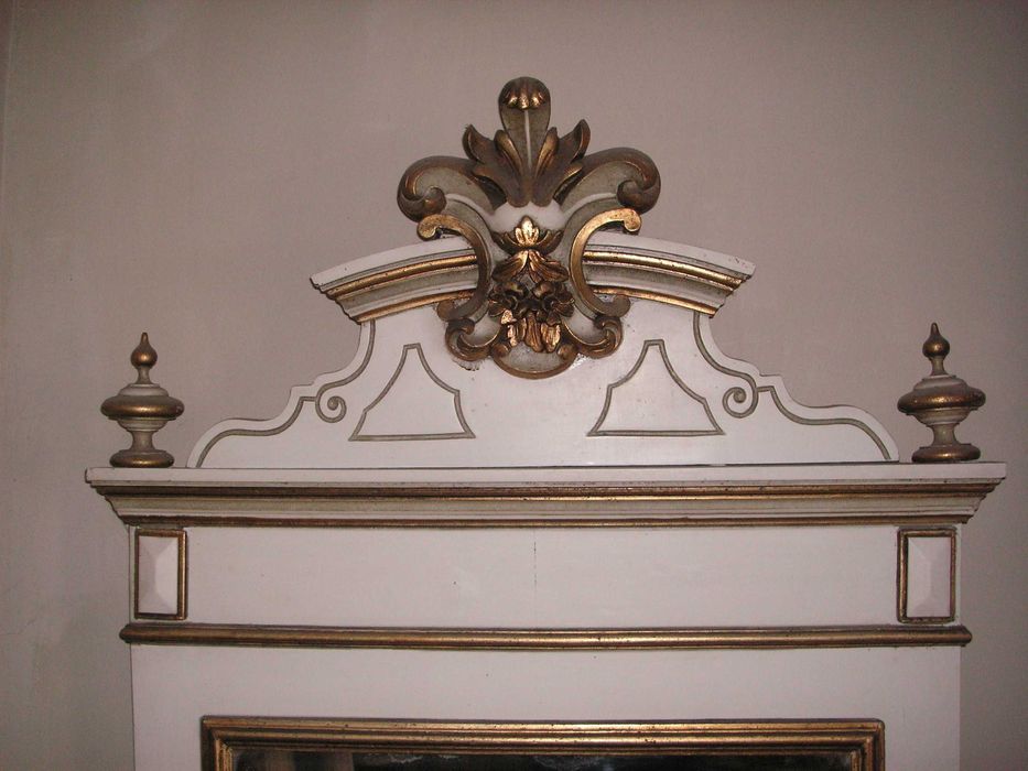 Espelho de Parede de Madeira Lacada Estilo Luis XVI