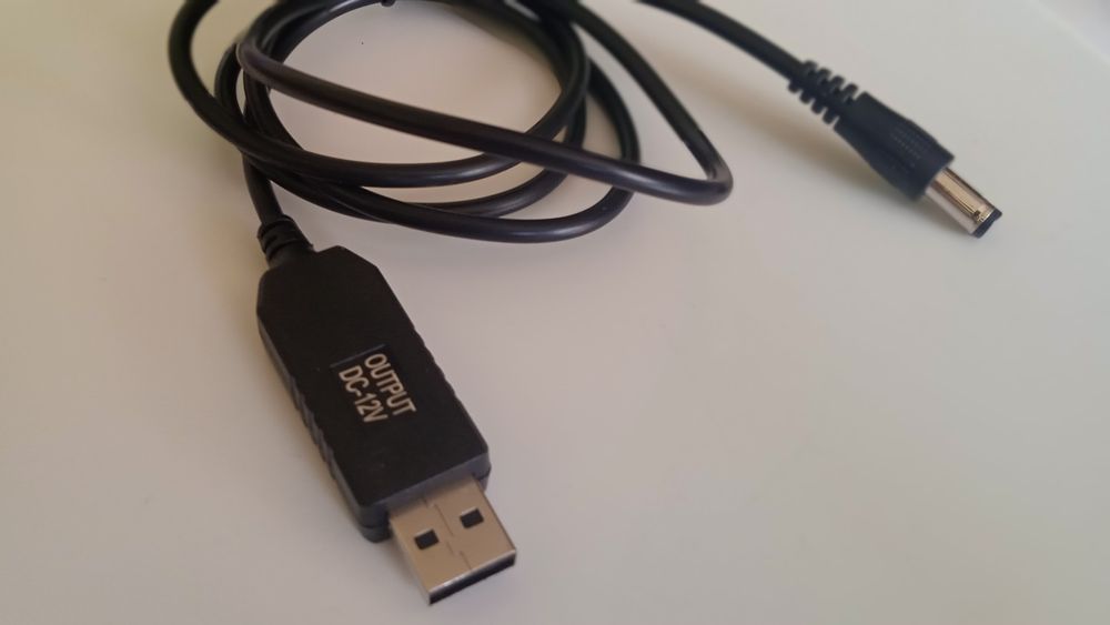 Кабель шнур 5v на 12v, з перетворювачем для роутера DC 5.5 х 2.1 від п