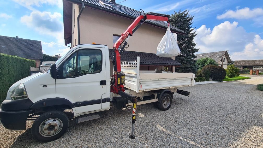 Usługi Dźwig hds transport wywóz odbiór gruzu big bag worek na gruz