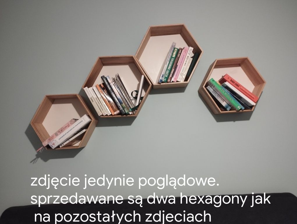 Dwie półki hexagony pokój dziecięcy