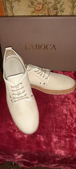 Нові стильні чоловічі туфлі Laboca, мокра замша., демісезонні.