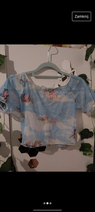 Crop top z siateczki