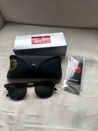 Ray ban clubmaster 3016 czarno zlote rozmiar M 51|21