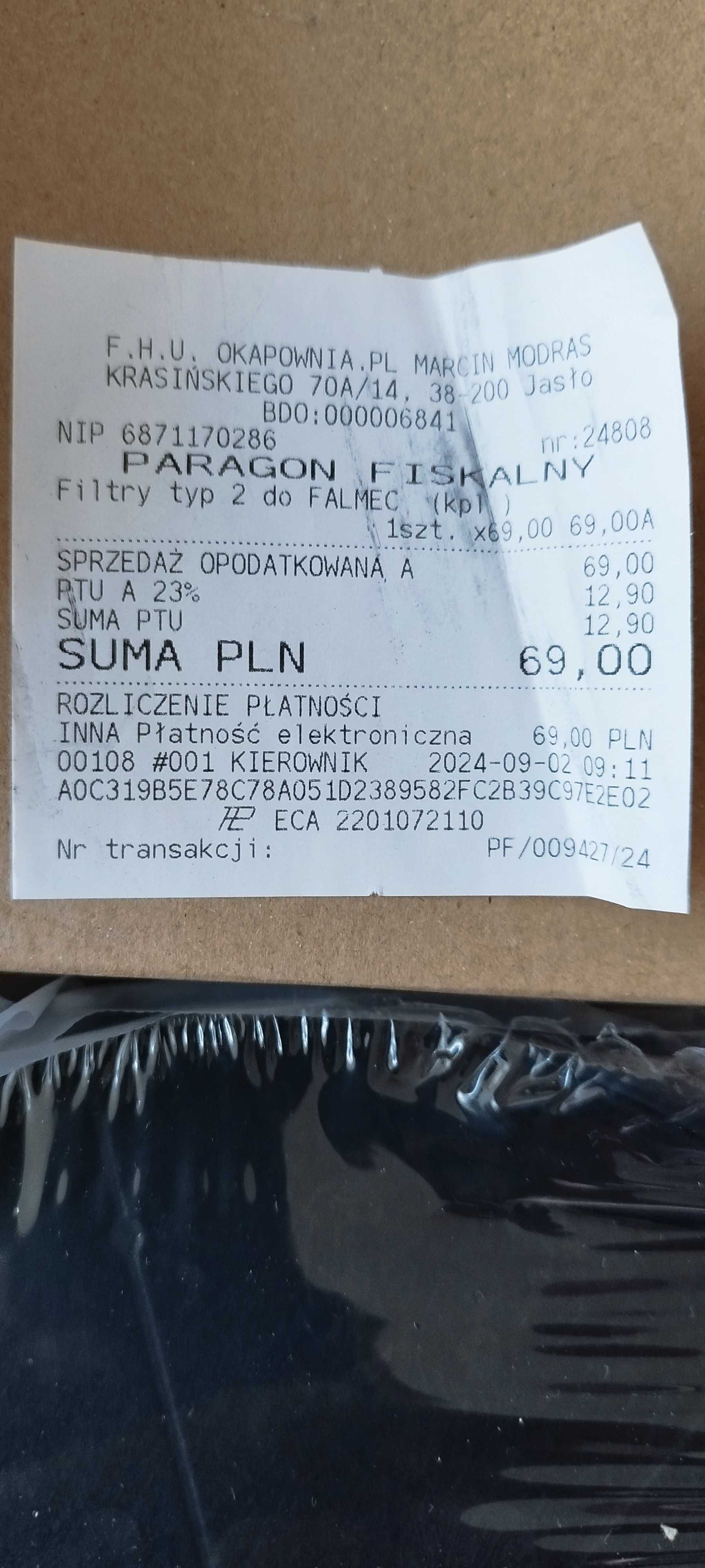 FLAMEC Filtr węgłowy typ 2