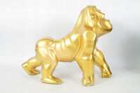 Ceramiczna figura GORYL złota glamour