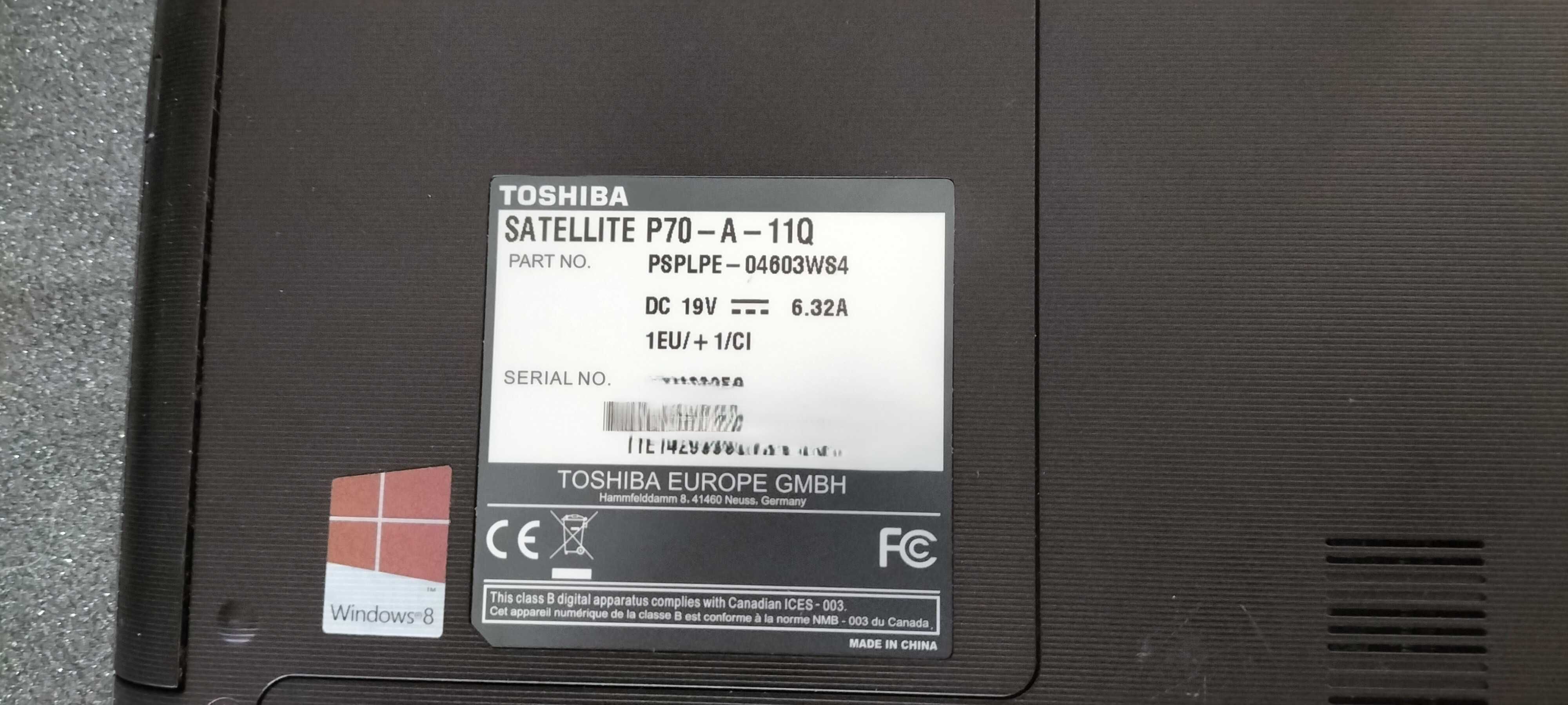 Portátil Toshiba Qosmio P70 • i7 • 17,3’’ Full HD • Gráfica 2GB