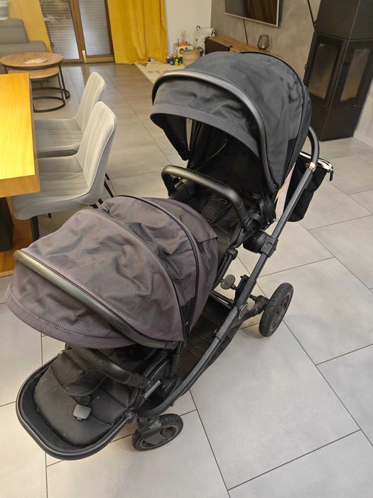 Wózek rok po roku Cavoe Głęboko-Spacerowy Bliźniaczy