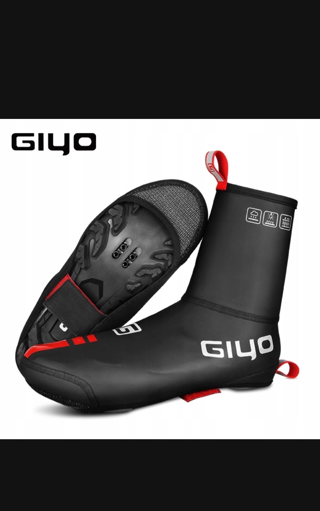 Ochraniacze rowerowe na buty Giyo XL 42 43 44 czarne, zimowe przeciwde