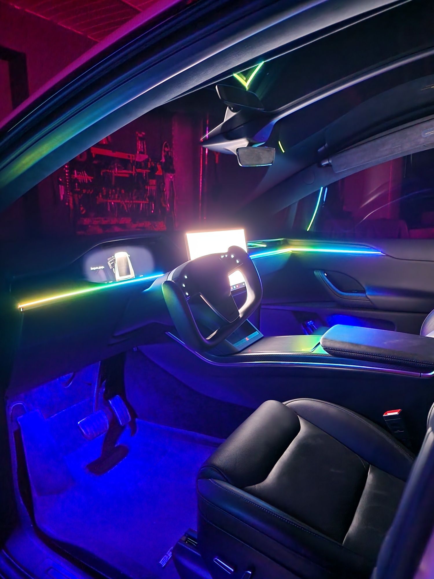 Установка подсветки салона ambient light