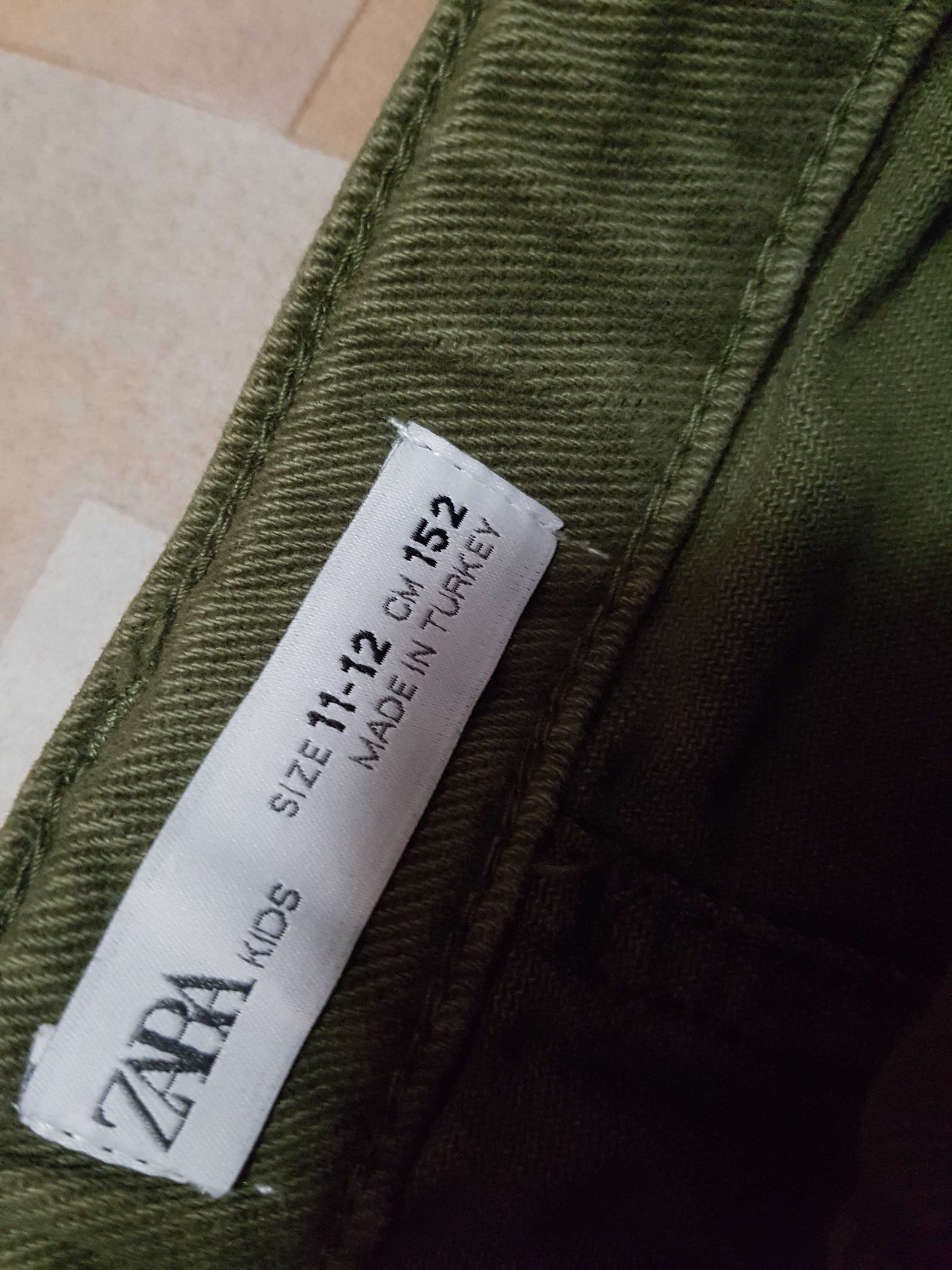 В школу юбка джинс ZARA хаки 11-12 лет 152 см