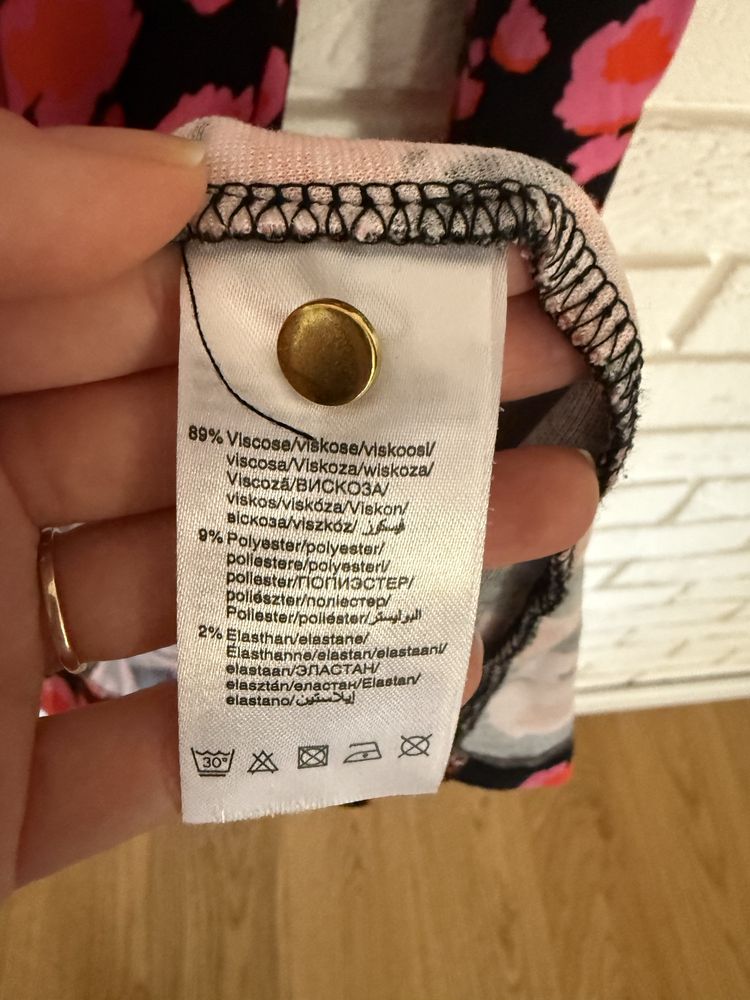 Kolorowa piękna sukienka heine roz. 38 89% wiskoza