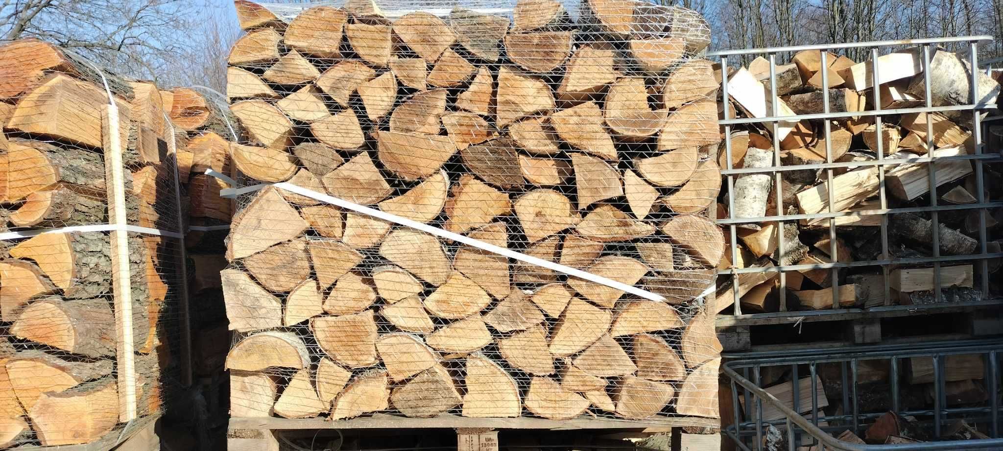 Drewno kominkowe opałowe drzewo Brzoza Buk Grab Akacja Dąb Olcha Sosna