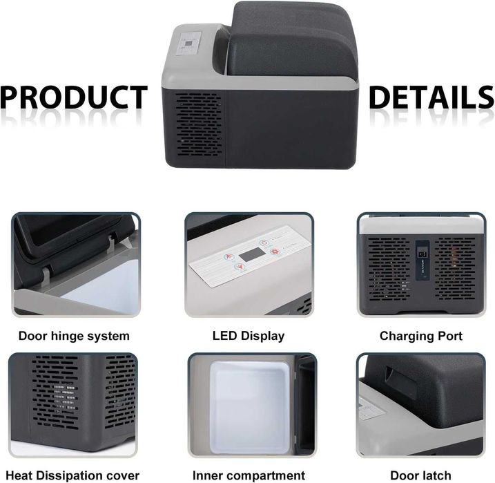 Lodówka Kompresorowa z zamrażarką samochodowa Alpicool C12PT 12L