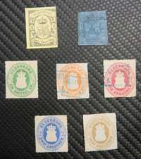 Rarytas! Bardzo rzadkie znaczki Oldenburg od nr 2 1852 r.