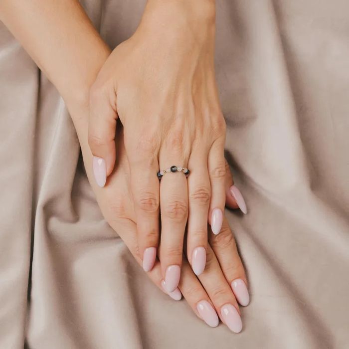 Pierścionek Talizman zodiakalny Byk szafir,agat,kwarc różowy srebro