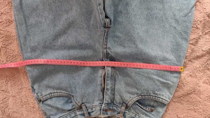 Jeansy dżinsy szerokie wysoki stan L 40 / XL 42 niebieskie