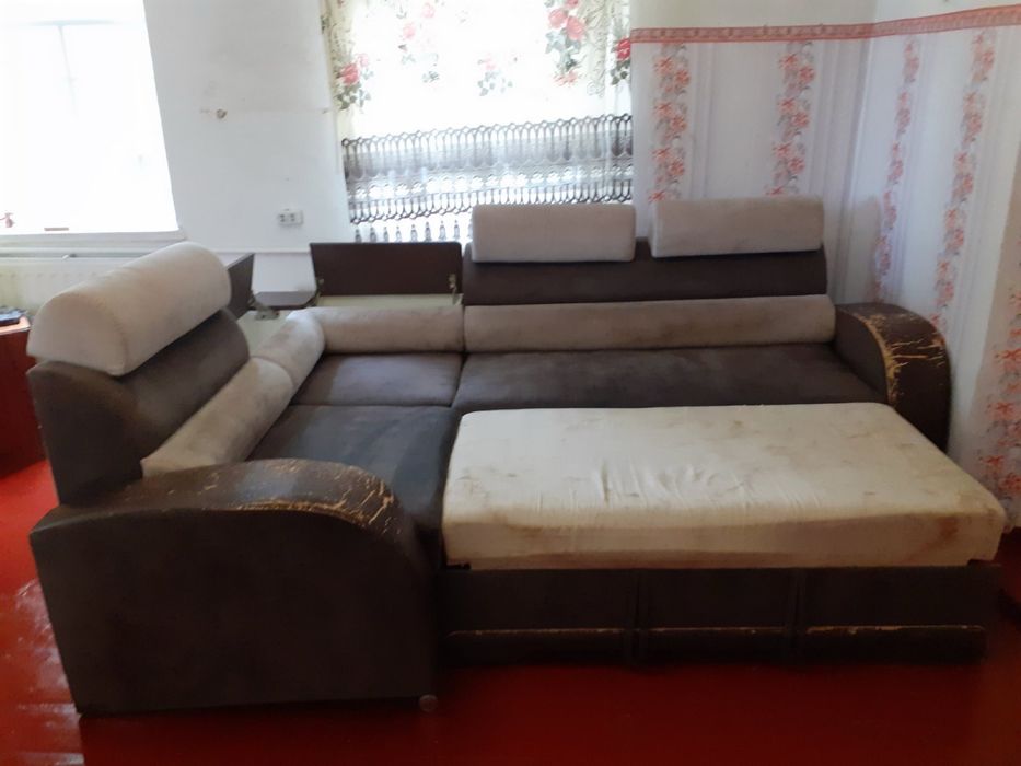 Диван-ліжко, м'який ,розкладний 2м.56см.×1м.87см.