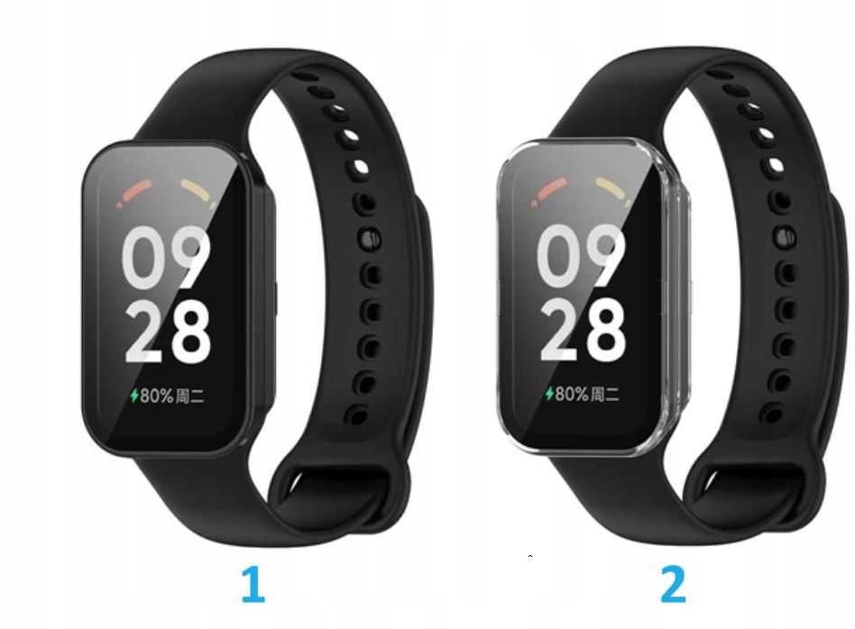 Etui z wbudowanym szkłem 2w1 do Xiaomi Mi Band 8 Active |KOLORY