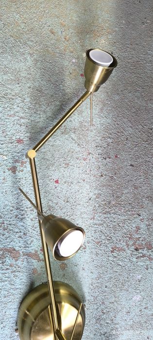 Candeeiro de tecto para quarto ou escritório dourado