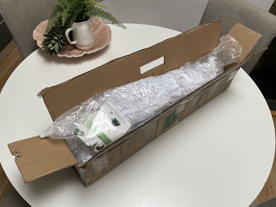 Árvore de natal artificial branca 120cm