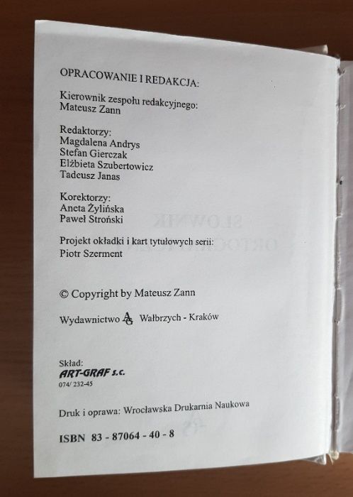 Słownik ortograficzny | polski | Wydawnictwo AG | Art-Graf | ISBN