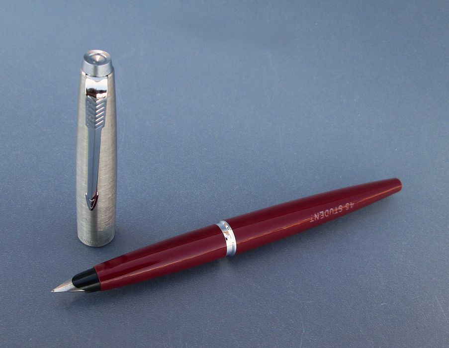 1970's Caneta Tinteiro PARKER 45 "Student" c/ aparo "F" de Traço Fino