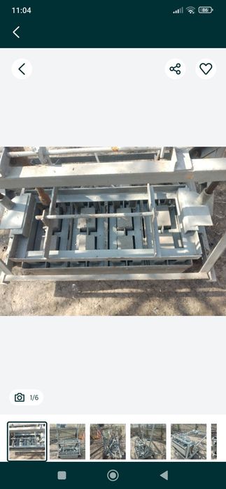 Станок для изготовления шлакоблоков на 4 блока