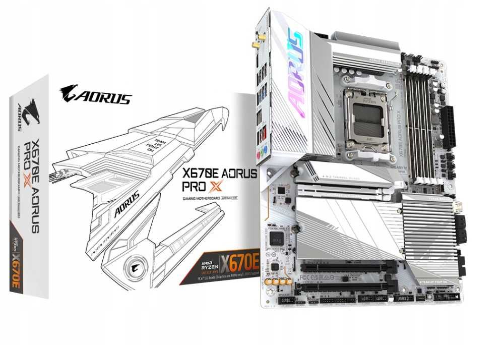 Płyta główna Gigabyte X670E AORUS PRO X AM5 DDR5 mała wada N1643