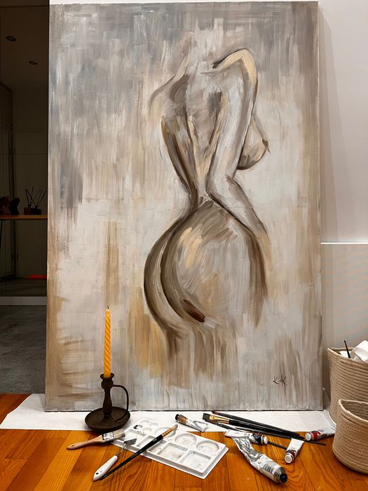 Obraz «Wątpliwości” 100*150 olej. Obrazy na zamówienie