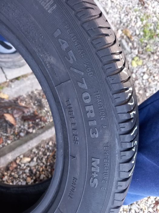4x Opony Używane Całoroczne 145/70R13 Dębica