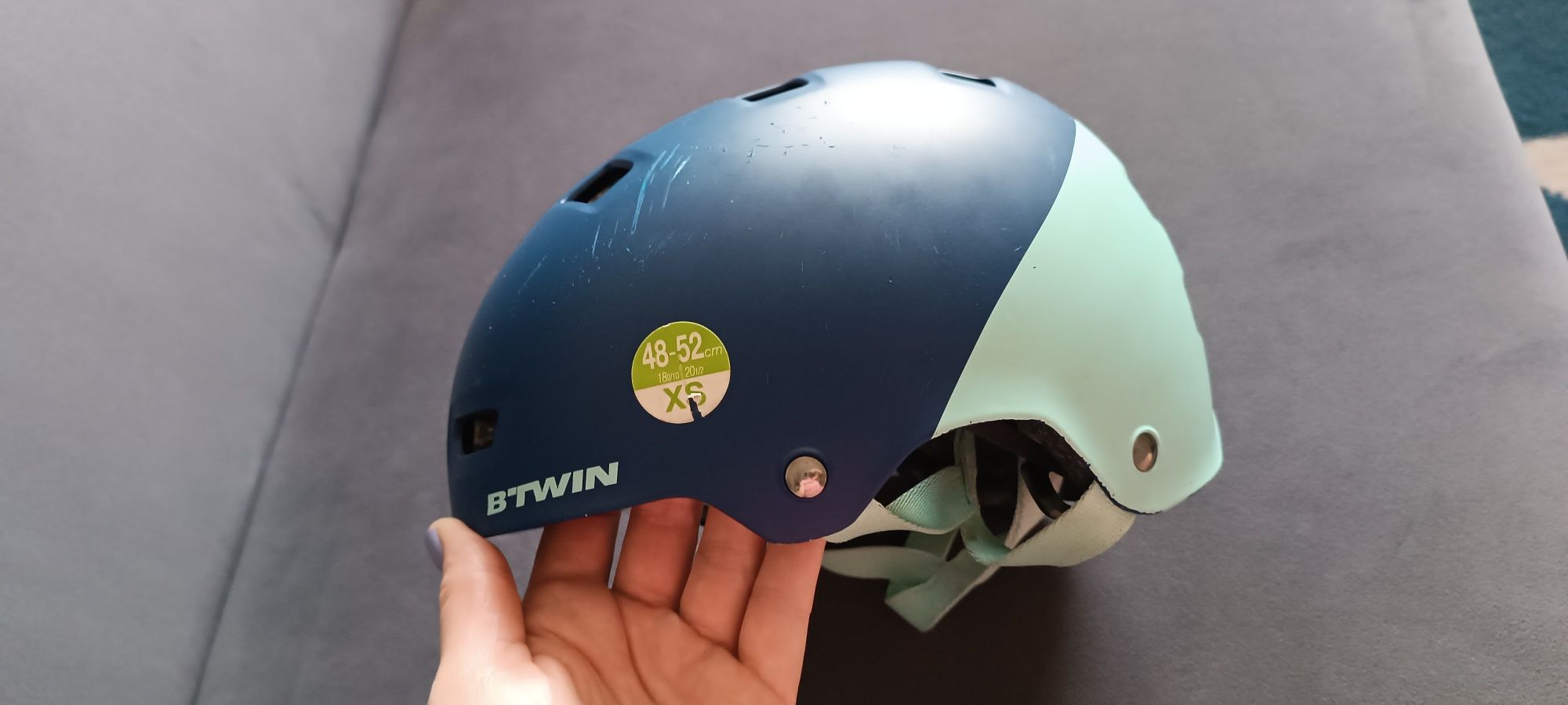 Kask chłopięcy Decathlon btwin XS 48-52