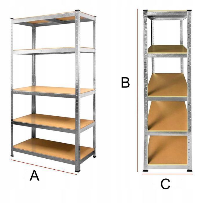 Regał Magazynowy 2W1 Metalowy 180X90X40Cm Garażowy