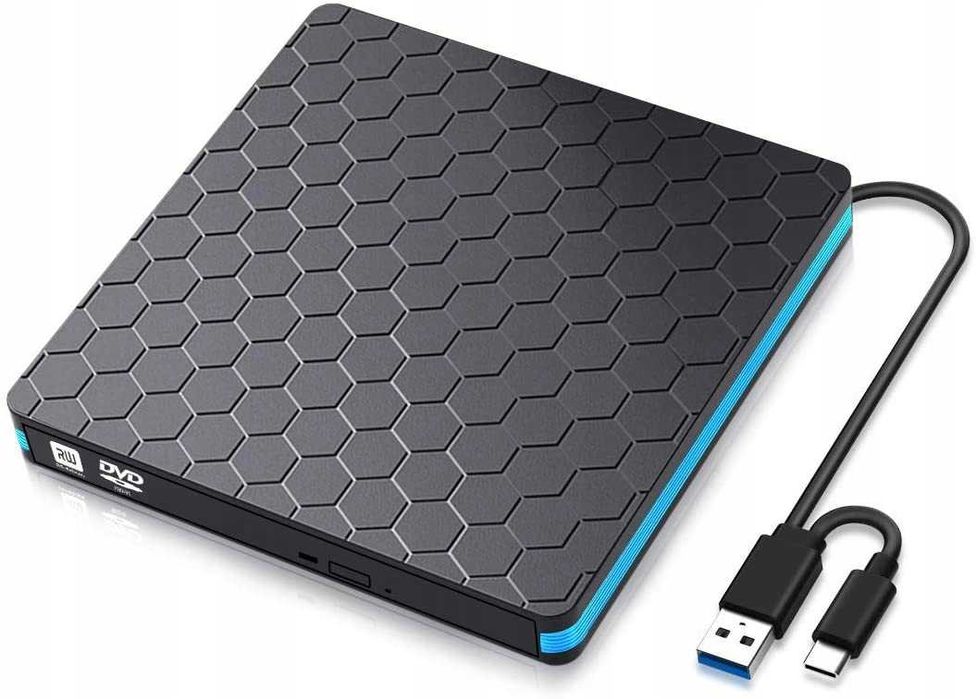 EXTERNAL ODD zewnętrzny napęd odtwarzacz CD DVD USB USB-C PC laptop