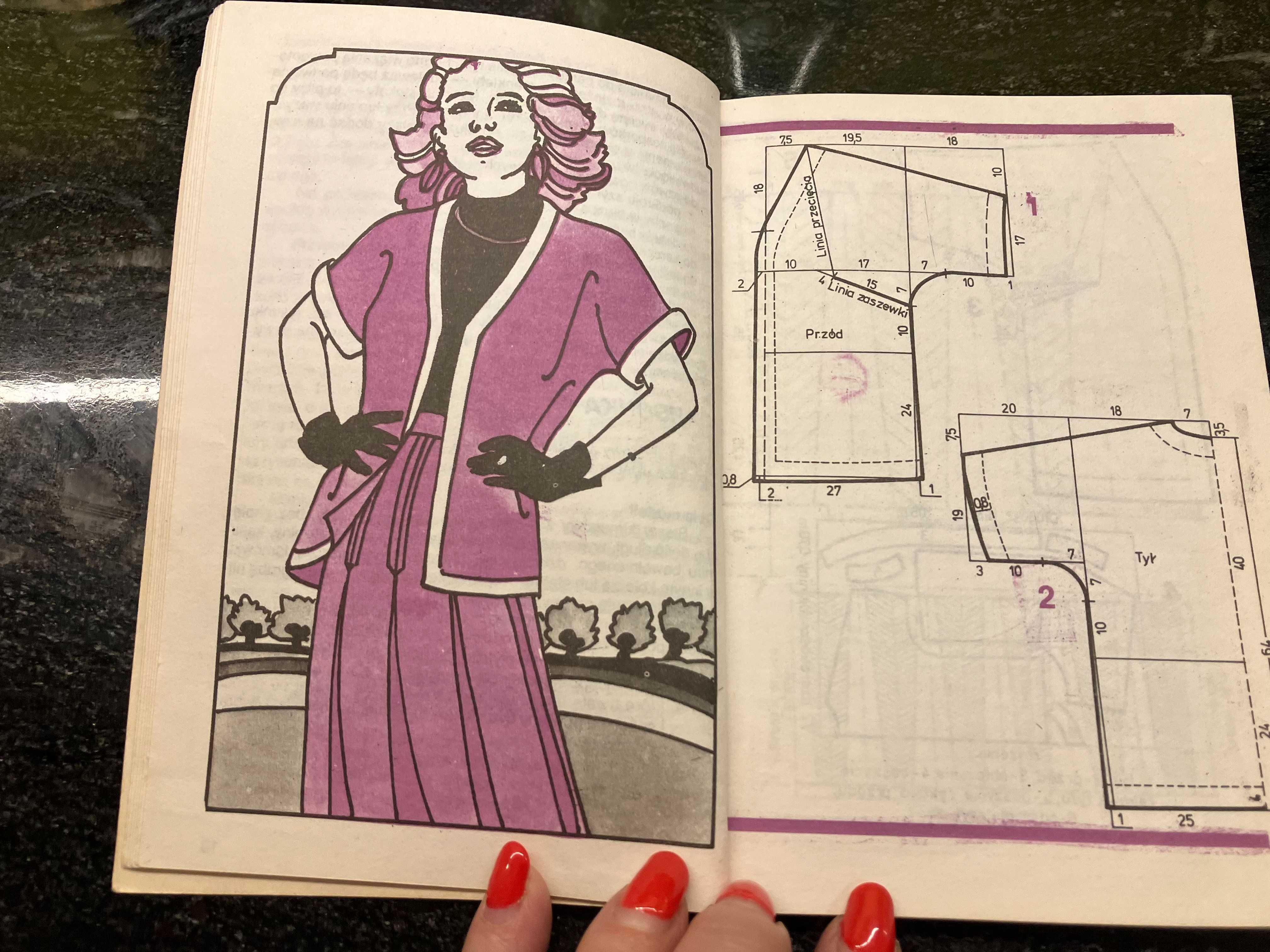 Szyję dla siebie-opis kroju i szycia modeli w kalendarzu z 1988