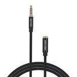Kabel Audio Trrs 3,5Mm Męski Do 3,5Mm Żeński Vention Bhcbi 3M Czarny