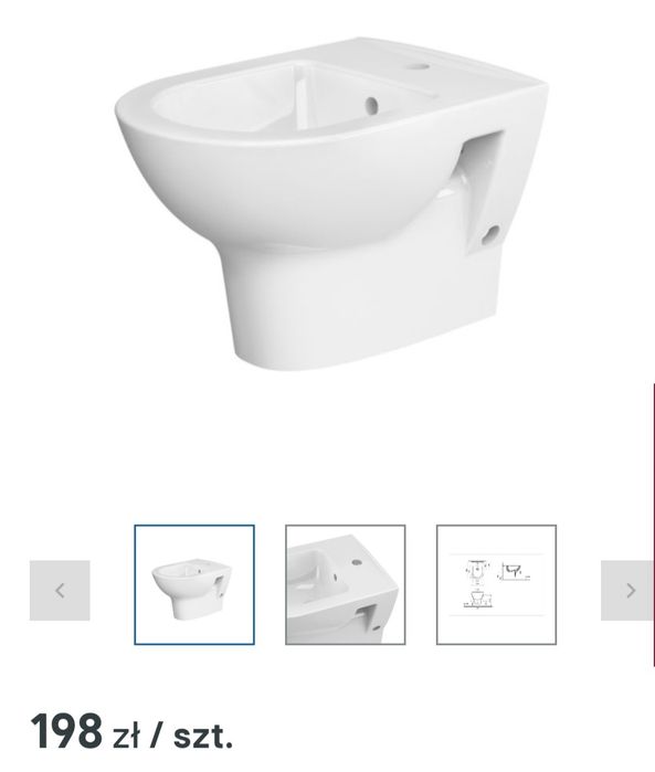 Bidet wiszący GoodHome Cavally bialy NOWY