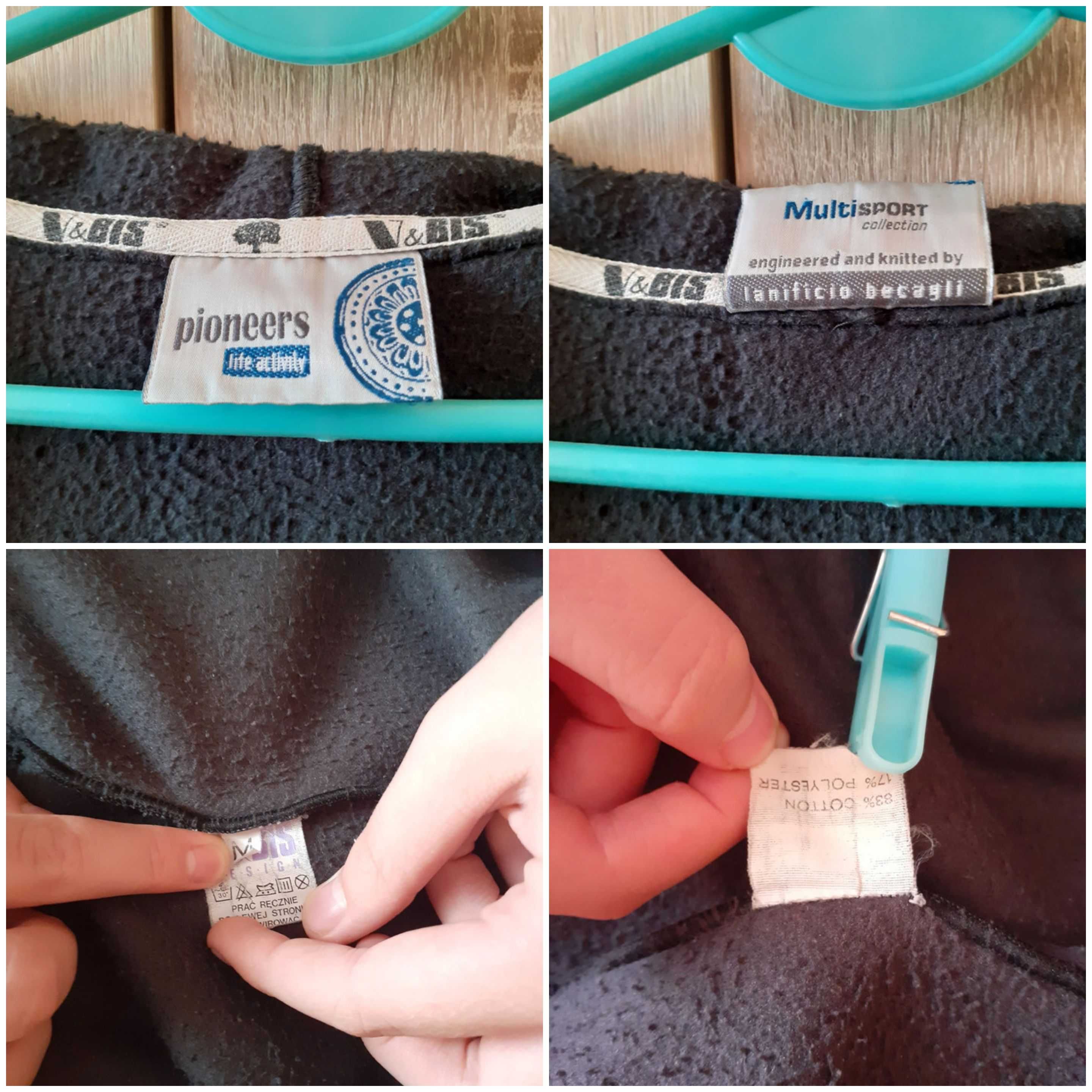 38 40 Bluza z kapturem i kieszeniami polar oversize '90s Y2K vintage